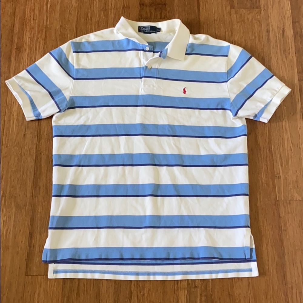 Polo by Ralph Lauren Men’s Blue Striped Polo Shirt